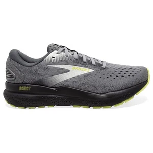 Mens Brooks Ghost 16 Primer/ Grey/ Lime Athletic Running Shoes - Picture 1 of 8