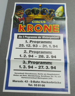 Circus Krone Plakat, Winterspielzeit 1993/94 - Bild 1 von 2