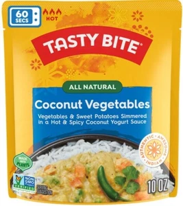 Tasty Bite Hot & Spicy Indian Coconut Vegetables - Gluten Free, Vegetarian 10 oz - Picture 1 of 4