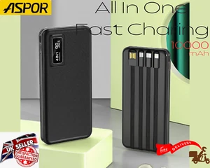 Power Bank PD Fast Charger External Backup Battery 2 USB LED Cell Phone Tablet - Picture 1 of 5