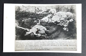 Romanov Massacre Communist Propaganda Postcard RPPC c1940s UNP - Picture 1 of 2