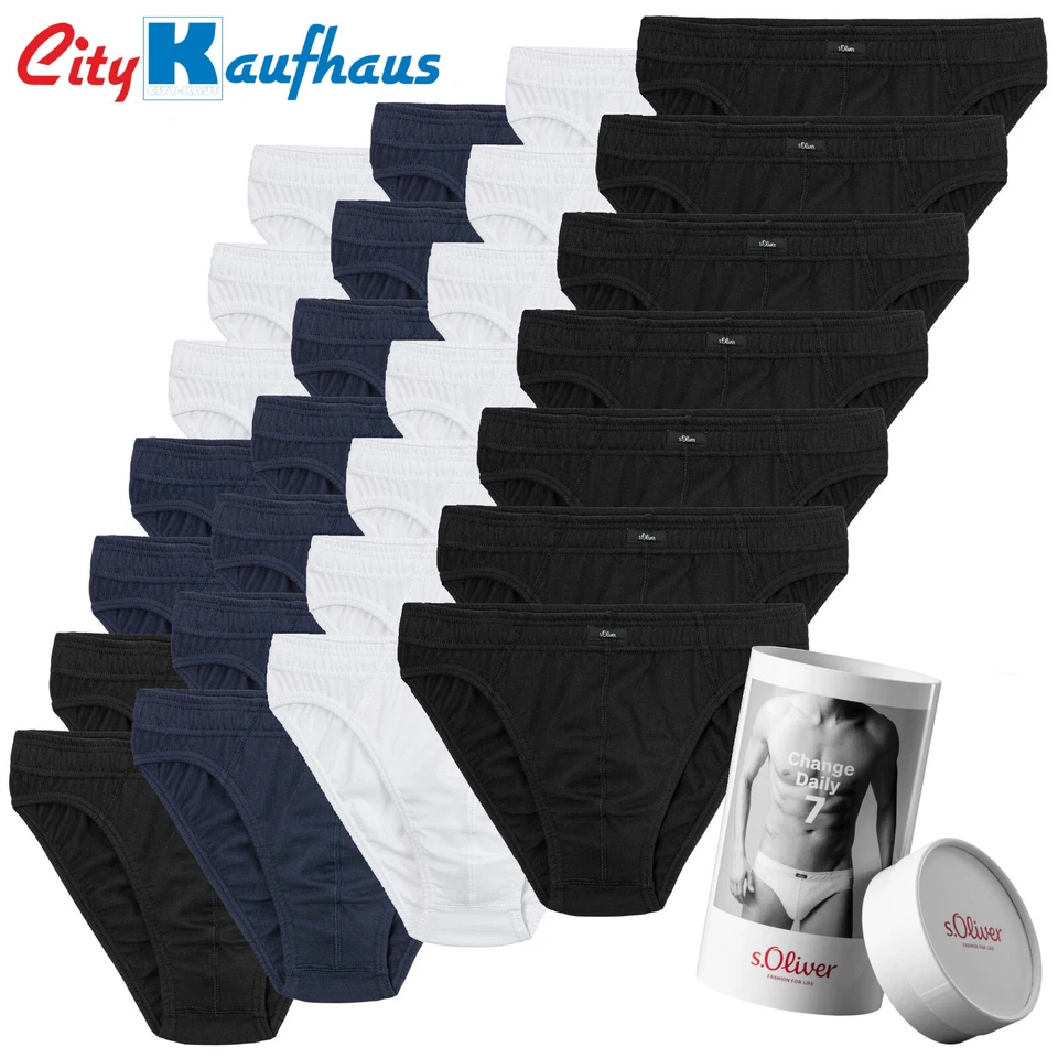 s.Oliver 7 Pack Men's Briefs Change Daily, Underpants, Underwear, Hipster New - Image 1 of 1