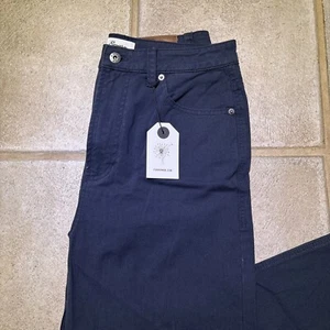 Rowan Raleigh Chinohose Herren Größe 30 khaki Knopfleiste marineblau Canvas neu mit Etikett - Bild 1 von 13