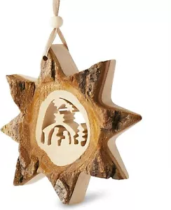Adornos de Navidad de Madera, Juego de Natividad Adorno, Decoración Rústica de Navidad - Imagen 1 de 5