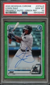 BB - 2020 - Bowman Chrome - Green - 56/99 - #CPALD - Lewin Diaz - PSA 10 - Picture 1 of 2