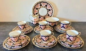 21 piece pre SHELLEY WILEMAN china FOLEY TEASET for 6 in IMARI 7019 pattern - Picture 1 of 9