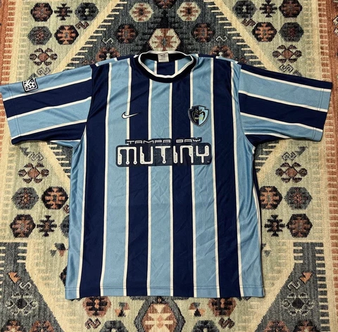 Vintage 90s Nike Tampa Bay Mutiny MLS Authentic Soccer Jersey Nike USA Size L Cover