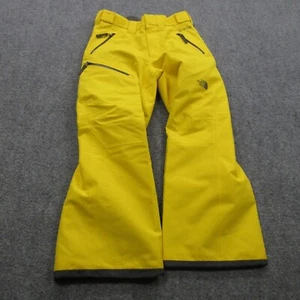The North Face Pants Boys Medium 10 12 Yellow Logo Hiking Snowboarding Zip Fly - Picture 1 of 14