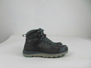 Vasque Boots Womens 7.5 Gray Teal Hiking Athletic Boot Ankle Lace Up Outdoors 