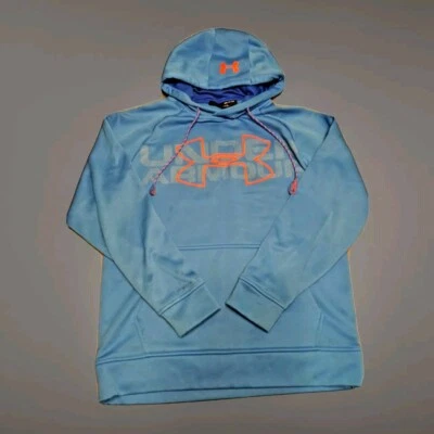 Sudadera con capucha Under Armour azul claro equipo frío Storm SM/P/CH con bolsillo canguro Foto 1 de 4