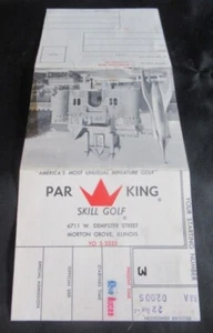 PAR KING SKILL GOLF Scorecard 1963 Vintage Bosnos Morton Grove Postcard Putt - Picture 1 of 5