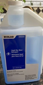 Ecolab Liquid Bar Glass Detergent #6102322 64 oz. Industrial Use - Picture 1 of 4