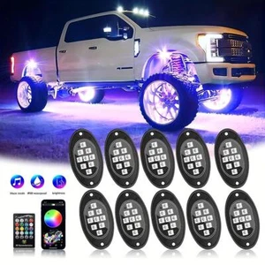 Rock Lights for Trucks, 4/6/10 Pods RGB LED Rock Lights with App/Remote - Picture 1 of 22