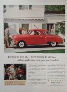 1947 vintage Studebaker print ad. Red car.  - Picture 1 of 1