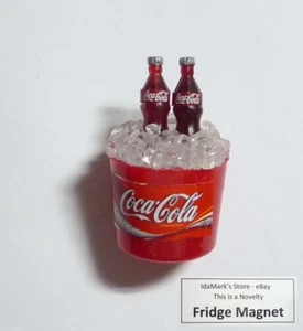 Botellas COCA-COLA COKE en Cubo de Hielo Edición Limitada IMÁN NEVERA Novedad 2" - Imagen 1 de 13