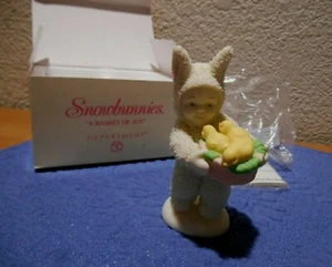 Snowbunnies A Basket of Joy Department 56 - Imagen 1 de 7