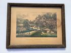Currier & Ives Original 1869 Lithograph "American Homestead Spring"