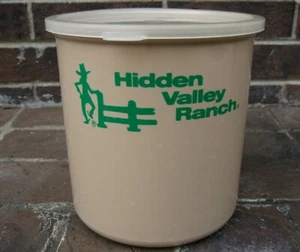 Vtg Hidden Valley Ranch Restaurant Container Lid Dancing Cowboy Logo Kitchen HTF - Picture 1 of 10