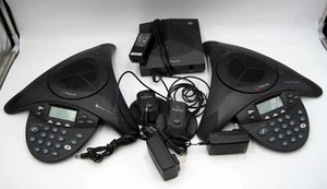 Set of 2 - Polycom SoundStation 2W Wireless 1.9GHz Dect 6.0 Conference Phones - Picture 1 of 7