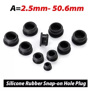 Snap-on Hole Plug Silicone Rubber Bung Cable Wiring Protect Bushes 2.5mm-51mm - Picture 1 of 6