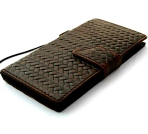 Genuine Leather Case for Google Pixel 5A 5G Wallet Cover Magnetic Closure Art - Picture 1 of 5
