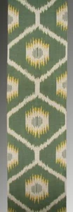 11 Yard HAND MADE UZBEK Natural 100% COTTON IKAT FABRIC # 5666 - Picture 1 of 3