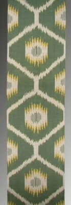 11 Yard HAND MADE UZBEK Natural 100% COTTON IKAT FABRIC # 5666 - Image 1 of 3