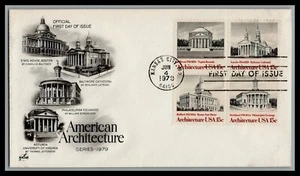 US FDC # 1778-1782 15c American Architecture block ArtCraft 1979, 9c762 - Picture 1 of 1