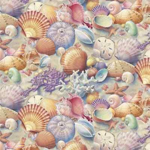 Multi Shells Race To Safety Stoff von Elizabeth Studio 44" breit BTY - Bild 1 von 1