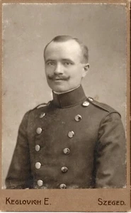 Ungarischer Polizist PORTRAIT 1900 CDV SZEGED FOTO von Emil Keglovich - Bild 1 von 2