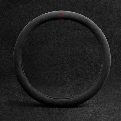 Cubierta de volante de gamuza negra 38 cm/15 pulgadas transpirable absorbente de sudor Universae2 Foto 1 de 4