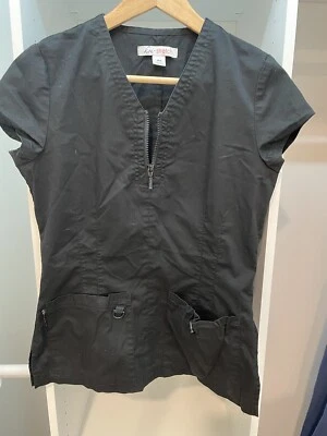 Koi Stretch скраб Топ женщин X-Small эластичной медицинской униформы черный молнии - Изображение 1 из 2