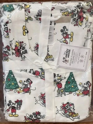 Juego de 2 pijamas de vacaciones Pottery Barn de franela adolescente Disney Mickey Mouse juvenil grande Foto 1 de 3