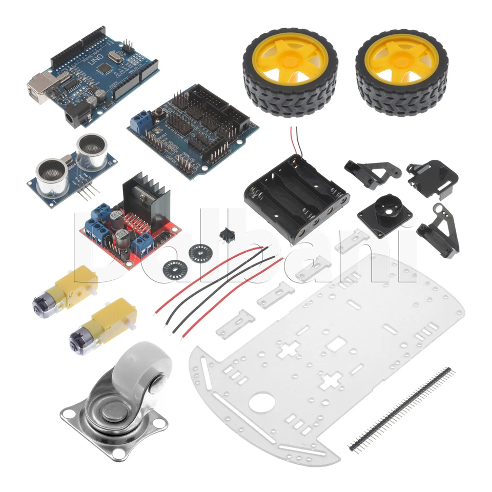 New 2WD Programmable Car Robot Starter Kit Arduino Compatible Smart Car - Image 1 of 4