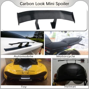 Mini alerón universal aspecto carbono auto trasero decoración cola alerón ala GT - Imagen 1 de 14