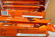 Lindt Lindor Chocolate Bar  Orange    24x38g  .    Best before 01/2024