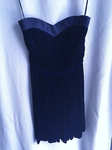Kathryn Conover blau Samt schulterfrei formell oder Ballkleid Größe 6 - Bild 1 von 5