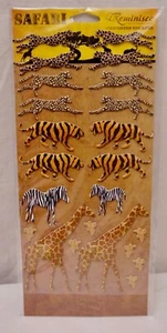 Zoo Safari Animals Chipboard Stickers Scrapbook Embellishments Cards NEW Lot 8Y - Picture 1 of 1