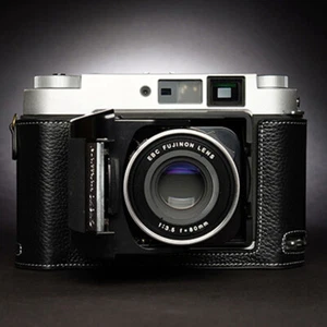 Cuero Genuino Media Cámara Estuche Cubierta Bolso Fujifilm GF670 GF670w Bessa III 667 - Imagen 1 de 19