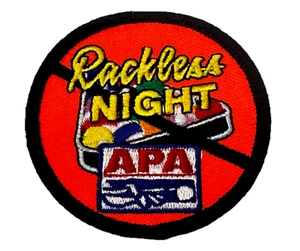 APA Pool Billiards League Vintage Jacket Vest Hat Patch Reckless Night - Picture 1 of 6