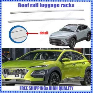 2Pcs Roof Rail Racks Roof Rail Side Fits for Hyundai Kona 2023-2025 silver racks - Picture 1 of 6