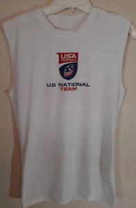 Men's U.S. National Football Team Muscle Sleeveless Shirt, White, Sz Large--NWOT - Picture 1 of 3