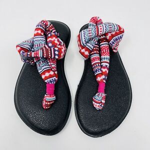 Sanuk Toddler Size 9-10 Burst Print Yoga Sling Sandals 