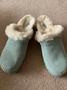 UGG KAYLEE HELLBLAUER WILDLEDER LAMMFELL HOLZCLOG GR. US 7💓 - Bild 1 von 12