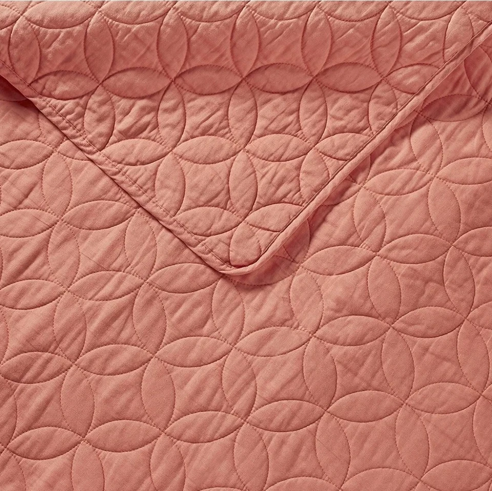 Juego de Edredón Colección Laura Ashley Felicity-100% Algodón, Reversible, Coral (WS83) Foto 1 de 4