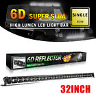 Ultra Slim Single Row 32" inch LED Work Light Bar Offroad 4X4 Truck PK 20" 30"