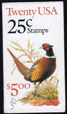 Scott #BK158 (2283a) Pheasant Booklet of 20 Stamps - MNH P#A1111 PC#4 - Image 1 of 2