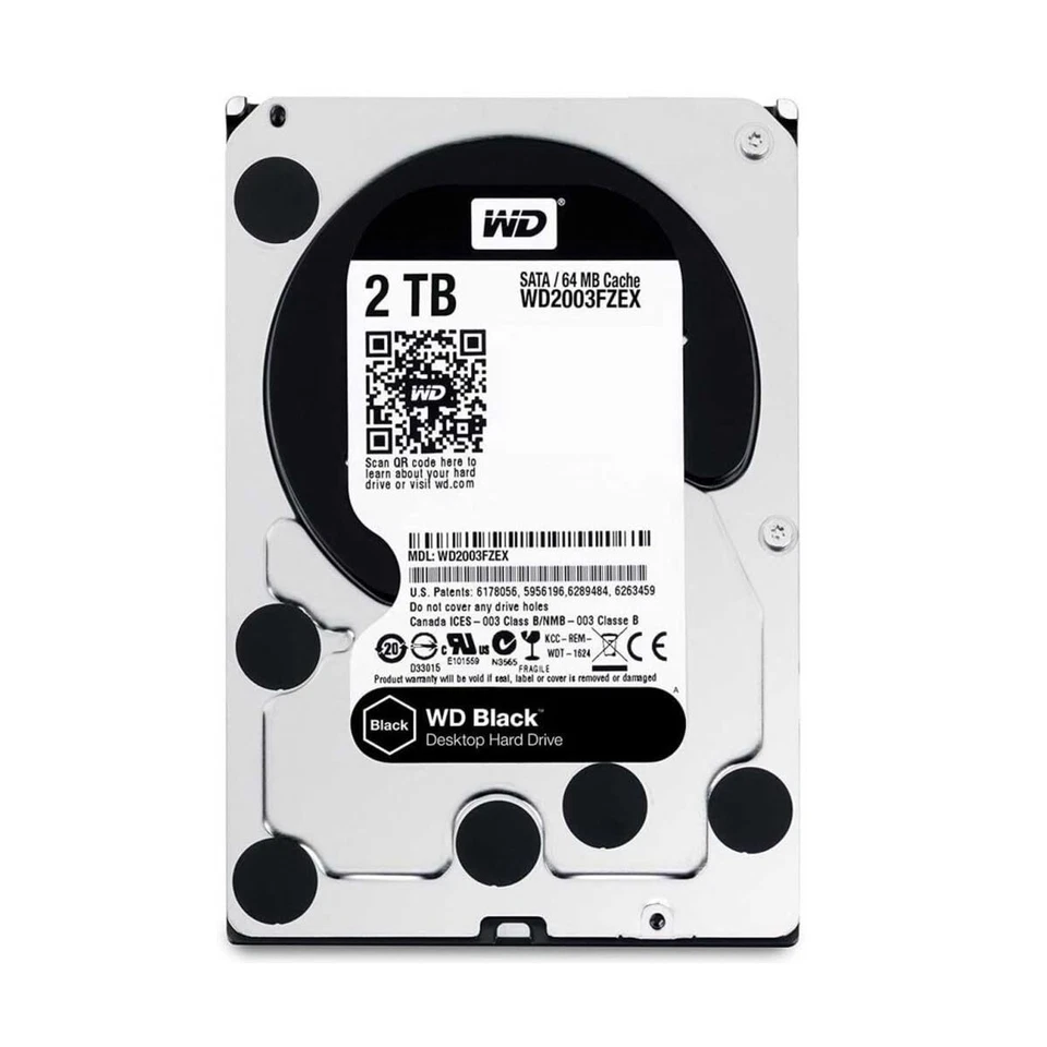 WD WD2003FZEX Black 2 TB 3.5" SATA 64 MB Cache 7200 RPM Hard Drive - Image 1 of 1