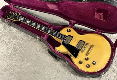 Guitarra eléctrica Gibson 1974 Les Paul Custom para zurdos blanca Foto 1 de 4