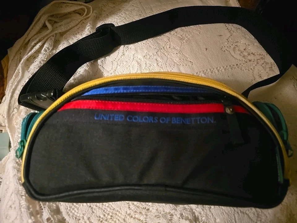 Vintage United Colors Of Benetton Convertible Camera Bag Giotto Fanny Pack Nwot - Image 1 of 4